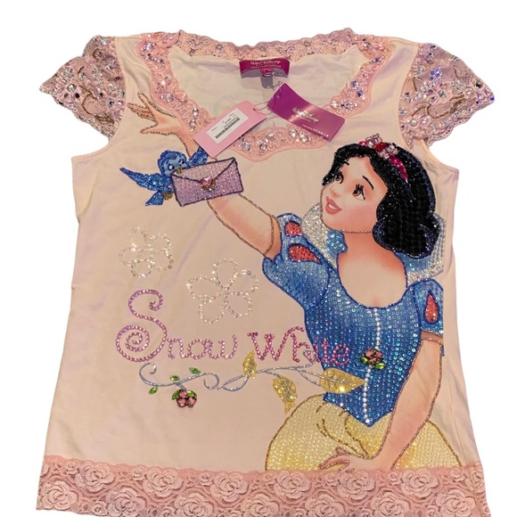 NWT Limited Edition Walt Disney Snow White Couture Embellished Top Sz 6